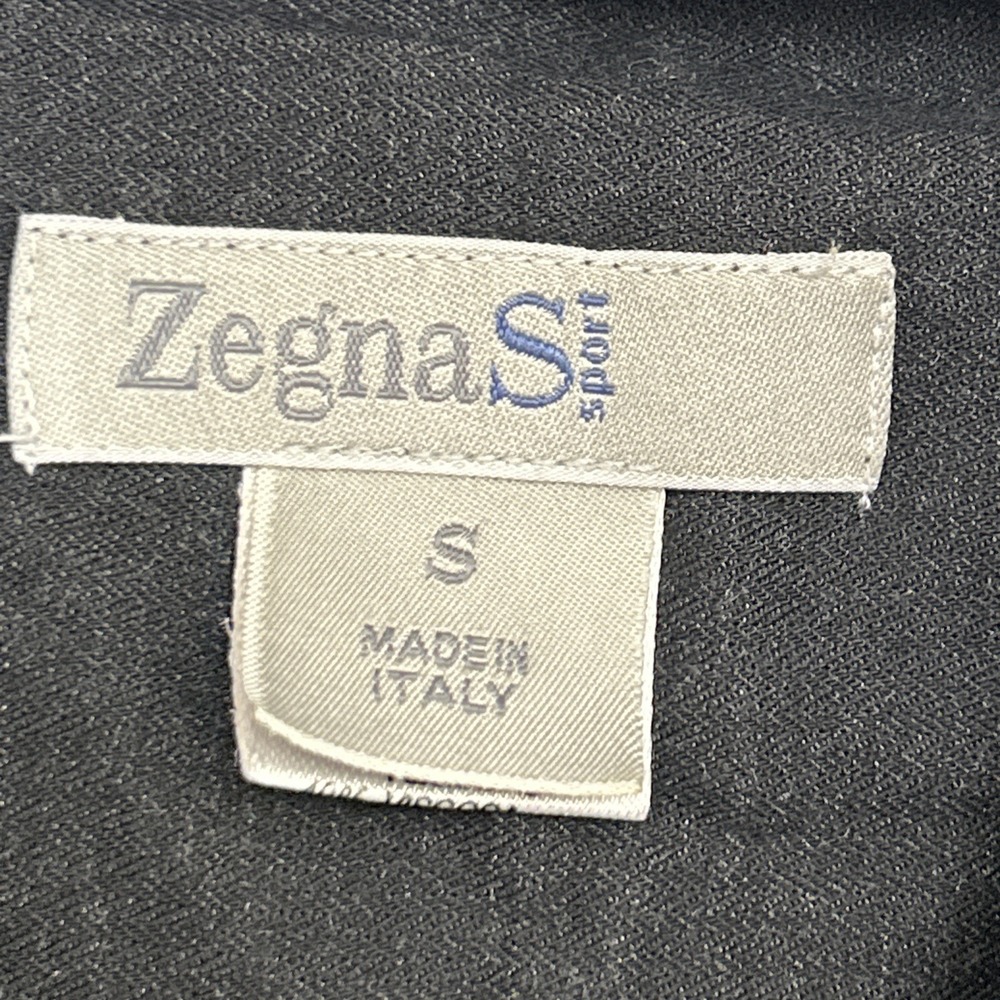 Ermenegildo Zegna Sport Shirt Men S Black Cotton Blend Made In Italy Long Sleeve - Picture 4 of 10